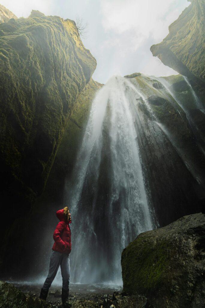 Explore the awe-inspiring waterfall landscape in Iceland, perfect for adventure seekers.