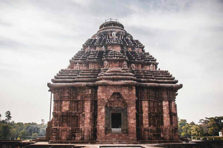 Beautiful view of the historic Konark Sun Temple in Odisha, India.