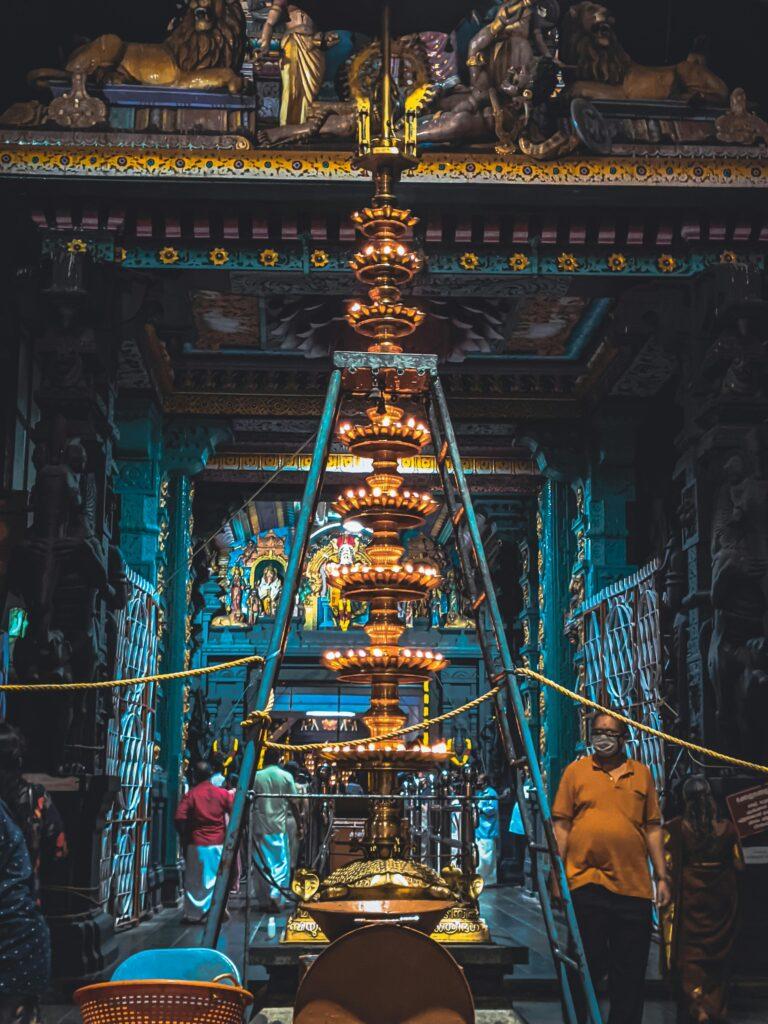 Explore the vibrant and intricate interior of Sree Padmanabhaswamy Temple in Thiruvananthapuram, Kerala.